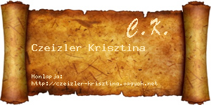 Czeizler Krisztina névjegykártya